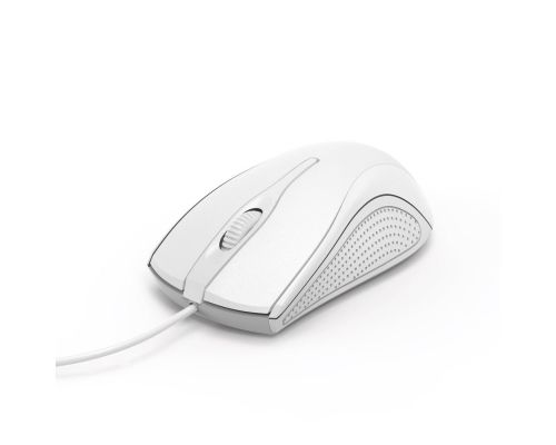Hama "MC-200" Optical 3-Button Mouse, Cabled, White, image 