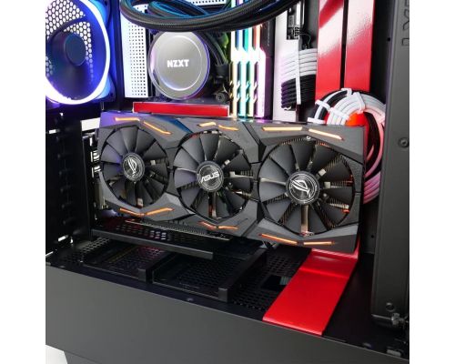 CableMod CM-VPB-2DK-R – Universal Vertical GPU Bracket with 200mm Flat Line Pci-E X16 Riser Cable Kit + 1x DisplayPort, 1x HDMI, image , 2 image