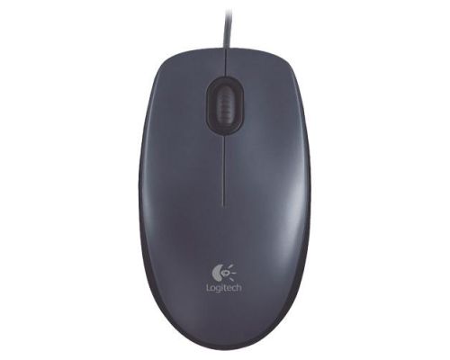 Mouse optic cu fir LOGITECH M100, Negru, USB, image 