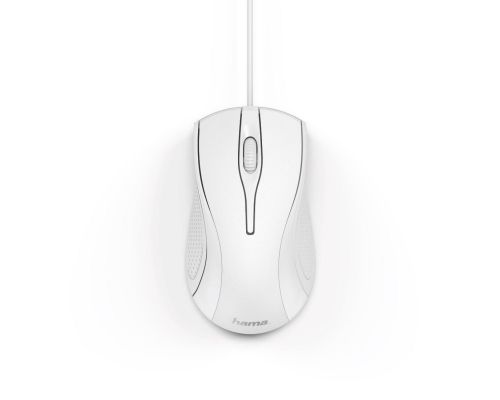 Hama "MC-200" Optical 3-Button Mouse, Cabled, White, image , 2 image
