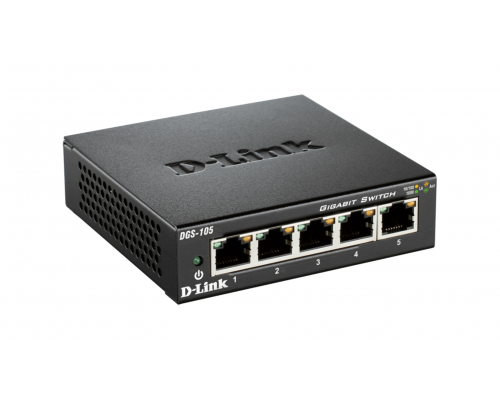 Switch D-Link DGS-105/E, 5 porturi, 10/100/1000, Gigabit, caroserie metalica, image _ab__is.image_number.default