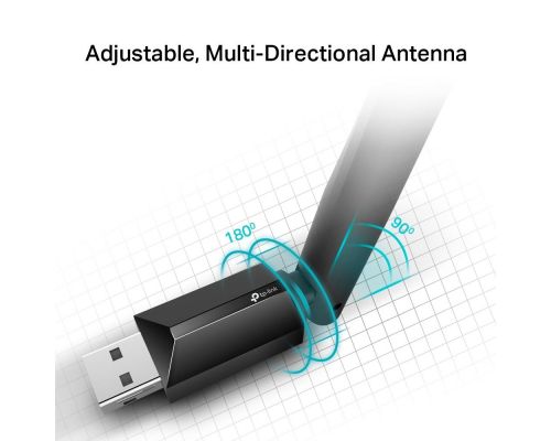 Wireless Adapter TP-LINK Archer T2U PLUS, AC600, Dual band, USB, externel antenna 5 dBi, image , 5 image