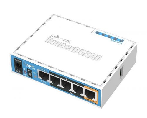 Wireless Access point MiKrotik HAP RB951UI-2ND 5 x 10/100 Mbps, USB-A, PoE, White, image 