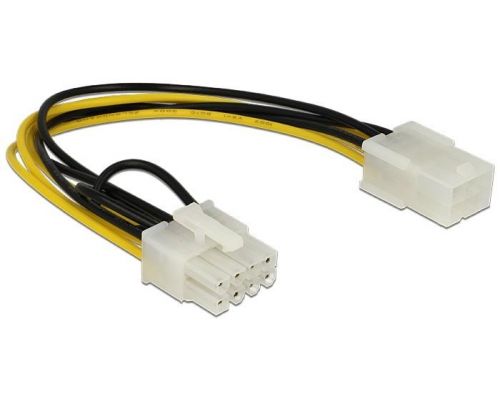 Delock Power Cable PCI Express 6 pin female > PCI Express 8 pin male 20 cm, image 
