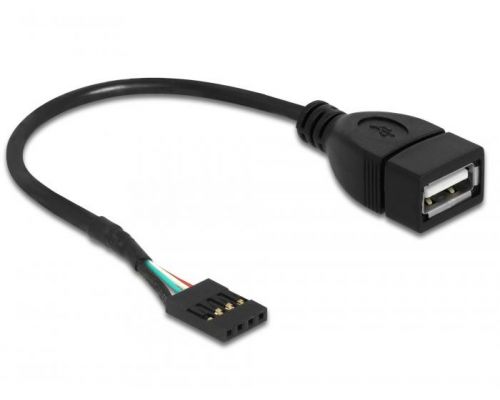 Delock Power USB Pin header female > USB 2.0 type-A female 20 cm, image 