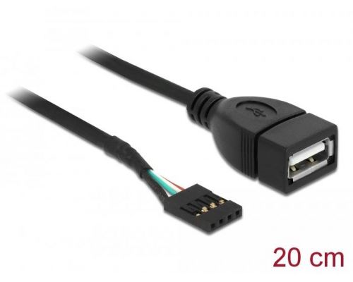 Delock Power USB Pin header female > USB 2.0 type-A female 20 cm, image _ab__is.image_number.default