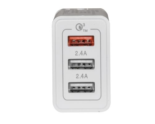 Makki Fast Charger - QC3.0+2xUSB 30W White - MAKKI-QC30W3, image , 10 image