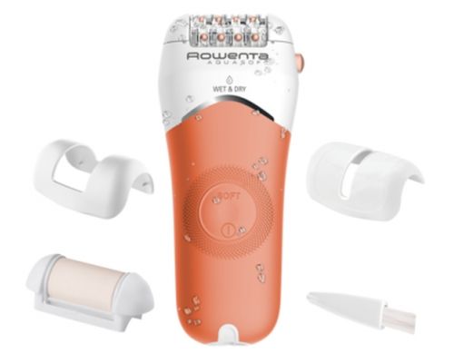 Rowenta EP4920F0, Wet & Dry Aquasoft, 3 in 1 epilator/ shaver/ trimmer, advanced epilation technology, 24 hygenic stainless steel tweezers & 0.8mm tweezers opening, hair guiding system, 31mm head, soft touch body, removable head, cordless use, 40min auto, image _ab__is.image_number.default