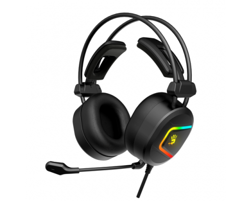 Gaming Earphone A4TECH Bloody MC750, ANC,RGB, Microphone, Black, image 