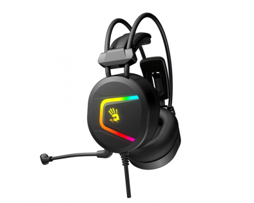 Gaming Earphone A4TECH Bloody MC750, ANC,RGB, Microphone, Black, image , 3 image