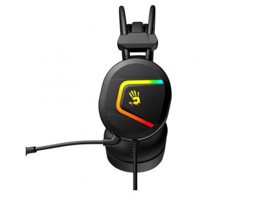 Gaming Earphone A4TECH Bloody MC750, ANC,RGB, Microphone, Black, image , 4 image