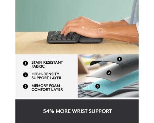 Wireless Keyboard Logitech ERGO K860, Graphite, image _ab__is.image_number.default