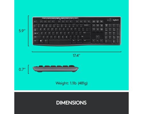 Wireless Keyboard and mouse set Logitech MK270, 2.4 GH, image _ab__is.image_number.default
