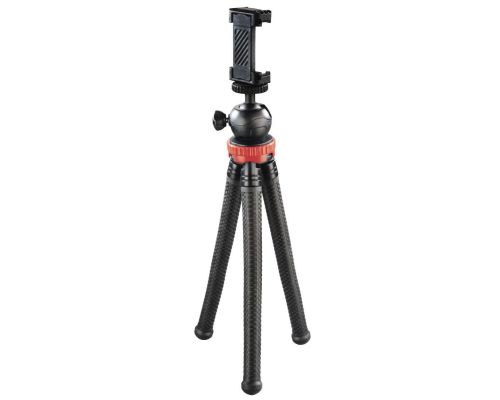 Hama "FlexPro" Tripod for Smartphone, GoPro and Photo Cameras, 27 cm, red, image 
