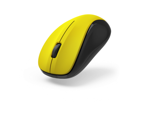 Hama "MW-300 V2" Optical 3-Button Wireless Mouse, Quiet, USB Receiver, yellow, image 