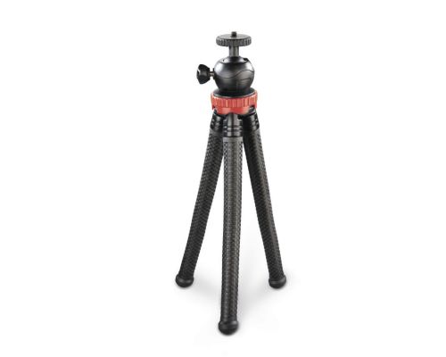 Hama "FlexPro" Tripod for Smartphone, GoPro and Photo Cameras, 27 cm, red, image , 2 image