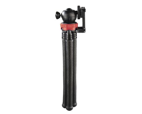 Hama "FlexPro" Tripod for Smartphone, GoPro and Photo Cameras, 27 cm, red, image , 3 image
