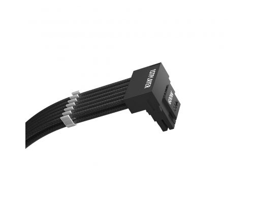 1stPlayer Custom Sleeved Modding Cable Black - PCIe 5.0 12VHPWR M/M - FM2-B-BK, image , 2 image