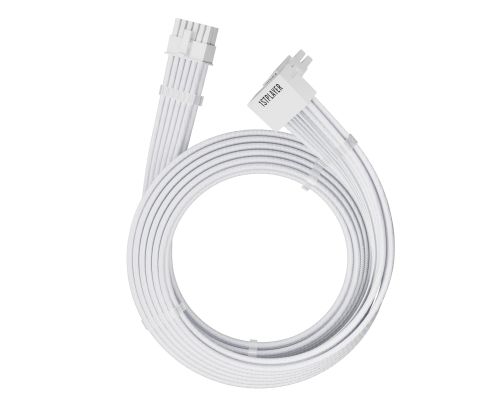 1stPlayer Custom Sleeved Modding Cable White - PCIe 5.0 12VHPWR M/M - FM2-B-WH, image , 3 image