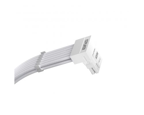 1stPlayer Custom Sleeved Modding Cable White - PCIe 5.0 12VHPWR M/M - FM2-B-WH, image , 4 image