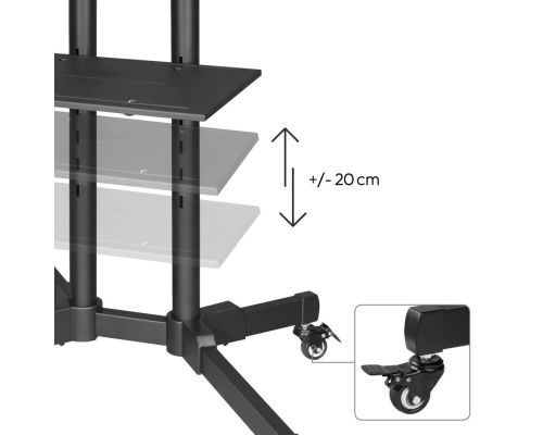 Hama "Trolley" TV Stand with Castors, up to 75", 220874, image , 8 image