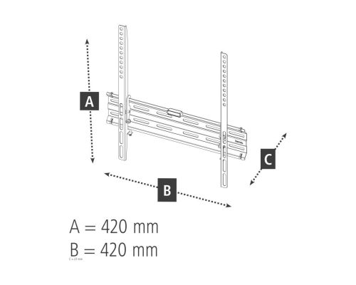 Hama TV Wall Bracket, 65", 220809, image , 3 image