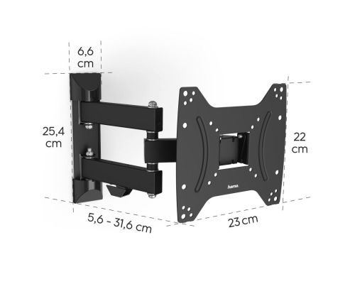 Hama TV Wall Bracket, Swivel, Tilt, Pull-out, 122 cm (48"), 220822, image , 20 image