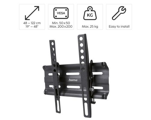 Hama TV Wall Bracket, Tilting, 122 cm (48"), 220806, image , 5 image