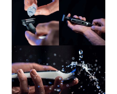 Rowenta TN6000F5,  Hybrid Forever Sharp black, beard, waterproof 3-in-1, self-sharpening blades, 100% stainless steel, 120min autonomy, charging time 1h30min, 3 combs, cleaning brush & oil, image _ab__is.image_number.default