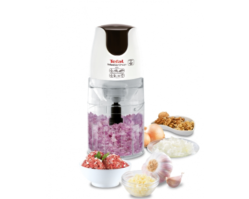 Tefal MB450B38, Masterchop XL, 500 W, Capacity 500 ml, 4 stainless steel blades, 3 in 1: grinding, chopping and mixing, white/dark warm silver, image _ab__is.image_number.default