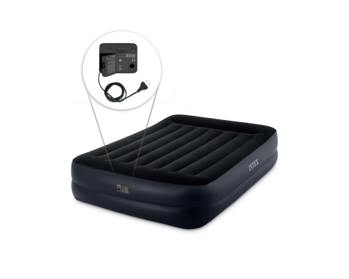 Intex Pillow Rest Raised Air Mattress 152 x 203 x 42 cm, with integrated pump, 64124ND, image , 3 image
