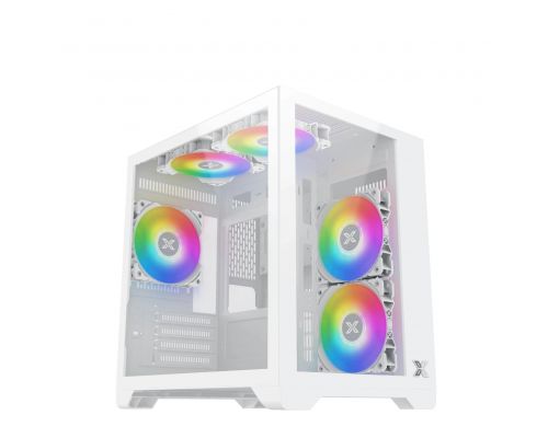 Xigmatek Case mATX - Aqua M Lite Arctic - 5 ARGB Fans, image 