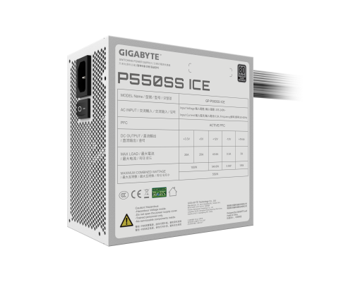 Power Supply Gigabyte P550SS ICE 550W 80+ Silver, image , 6 image