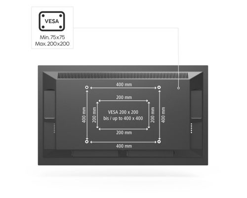 Hama TV Ceiling Mount, Swivel, Height-adjustable, 117 cm (46") up to 20 kg, 220876, image _ab__is.image_number.default