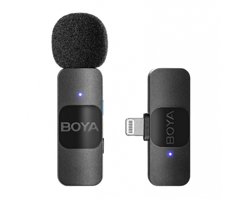 BOYA BY-V1 Wireless Lapel Microphone System, iOS, image 