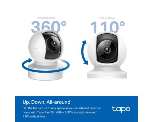 IP dome camera TP-Link Tapo C222, 2560x1440@30fps, Pan/Tilt, H.264, microSD, Wi-Fi, audio, RJ-45, image _ab__is.image_number.default
