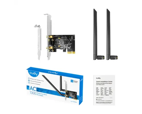 Ethernet Adapter Cudy WE1300, Dual-Band PCI-e, 867 - 400 Mbps, image _ab__is.image_number.default