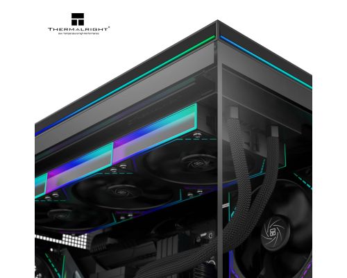 Thermalright Case mATX - TL-M10 Black - 4 x 120 mm ARGB included, USB-C, image , 3 image