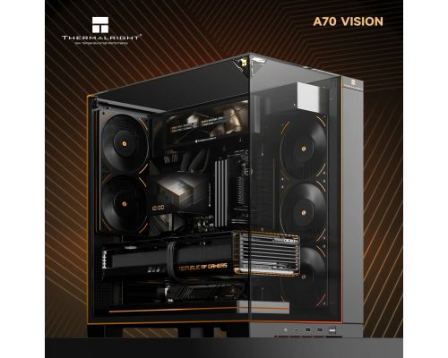 Thermalright Case ATX - TR-A70 Vision Black - 9.16 inch LCD Display, USB-C, image , 3 image