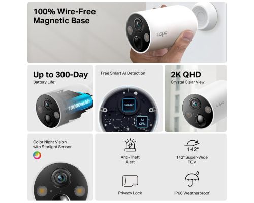 TP-Link Tapo C425 - Smart Wire-Free Security Camera - 2-Pack, image _ab__is.image_number.default