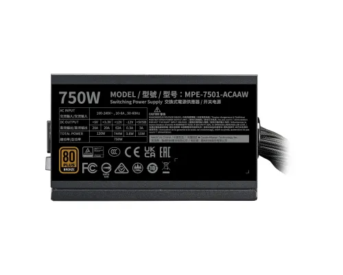 Power Supply Unit Cooler Master MWE Bronze V3 750W ATX 3.1 Non-Modular, image _ab__is.image_number.default