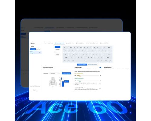 MCHOSE Gaming Mechanical Keyboard Ace 60 Pro - 8K, TTC Uranus Magnetic Switch - Standard [Linear] (English US), White, image _ab__is.image_number.default