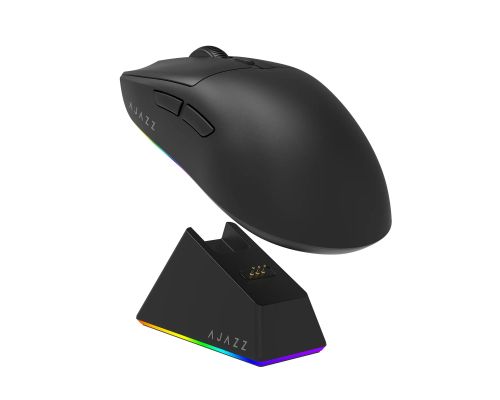 Ajazz AJ139 V2 MC - Wireless Gaming Mouse - 1K, Magnetic Charging Dock, Black, image _ab__is.image_number.default