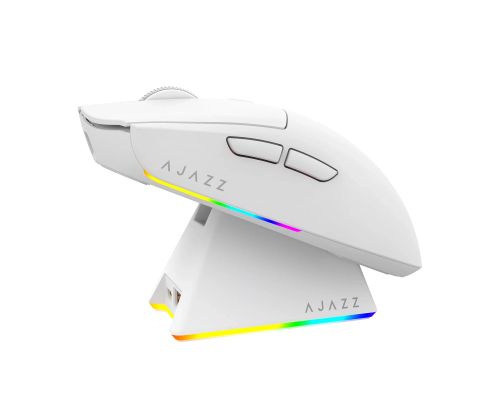 Ajazz AJ139 V2 MC - Wireless Gaming Mouse - 1K, Magnetic Charging Dock, White, image 