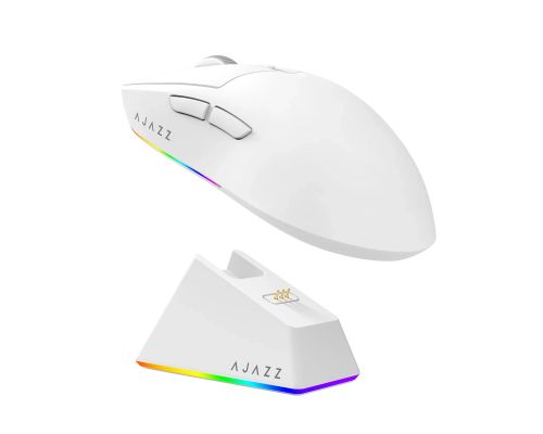 Ajazz AJ139 V2 MC - Wireless Gaming Mouse - 1K, Magnetic Charging Dock, White, image , 4 image