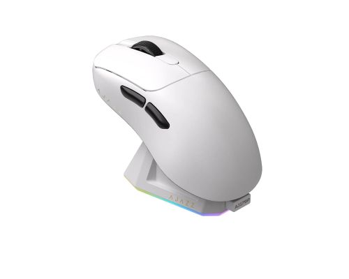 Ajazz AJ179 PRO - Wireless Gaming Mouse - 8K, Magnetic Charging Dock, White, image _ab__is.image_number.default
