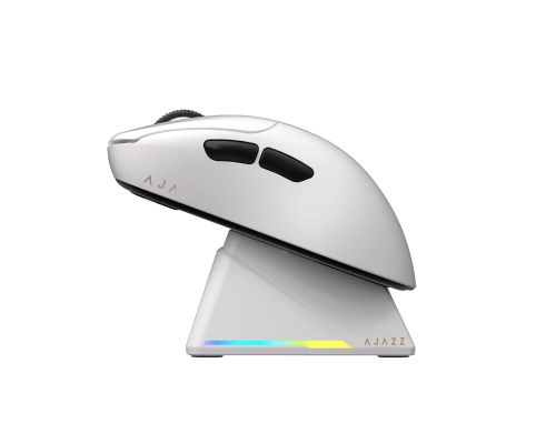 Ajazz AJ179 PRO - Wireless Gaming Mouse - 8K, Magnetic Charging Dock, White, image _ab__is.image_number.default