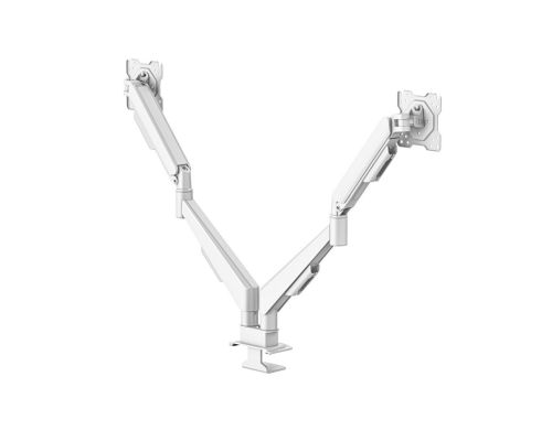 Hama Monitor Mount, 2 Monitors, Gas Spring, Fully Mobile, 17" - 35", white, image , 3 image