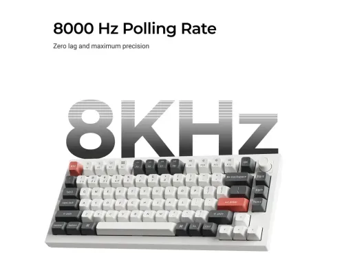 Wireless Mechanical Keyboard Keychron Q1 Ultra 8K Black - Silk POM Switch Brown, image , 2 image