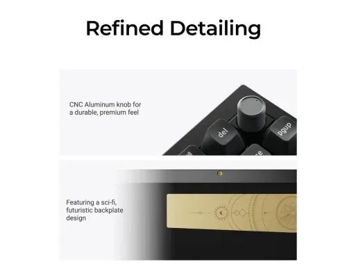 Wireless Mechanical Keyboard Keychron Q1 Ultra 8K Black - Silk POM Switch Brown, image , 4 image